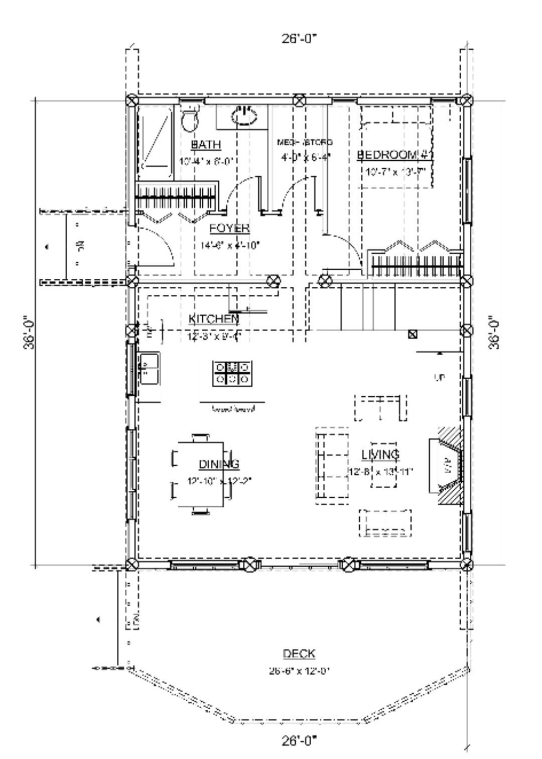 Moose Lodge Cabin Kit (2 sizes offered) - 3 floor plans to choose from.