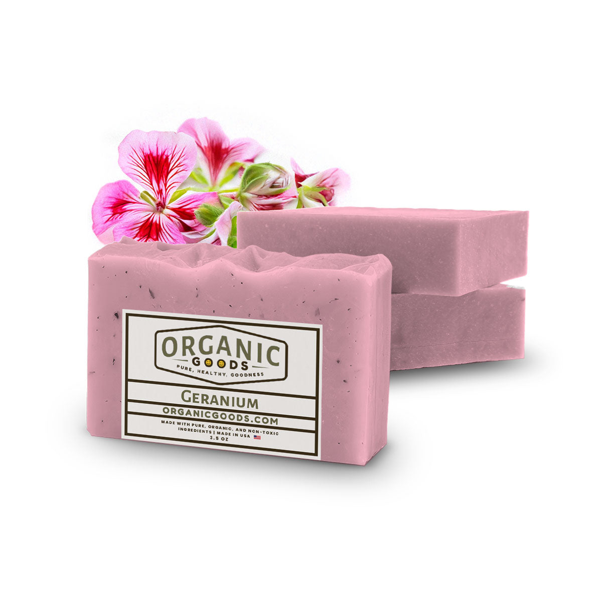 Geranium Scented Organic Bar Soap โ 4 oz