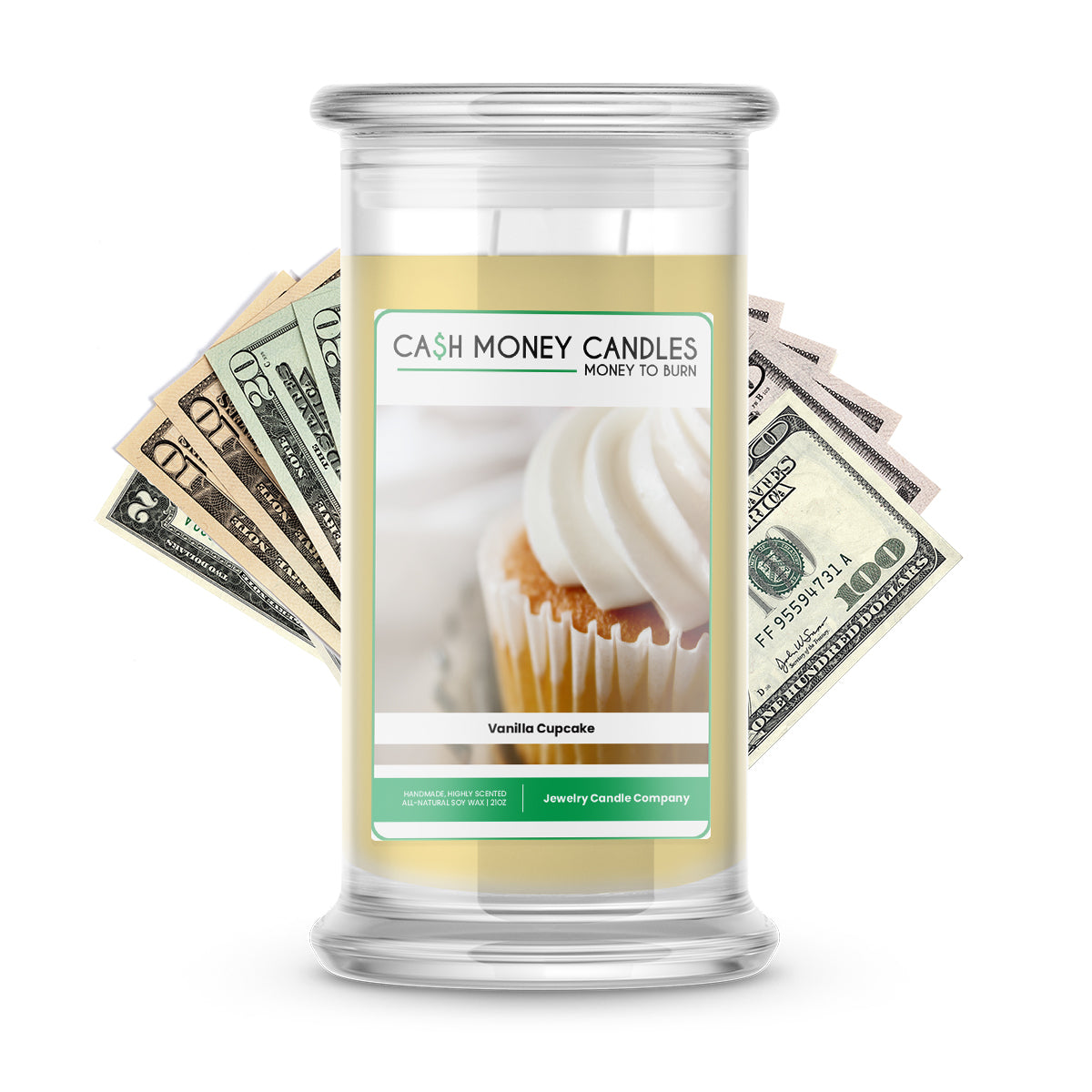 vanilla cupcake cash candle