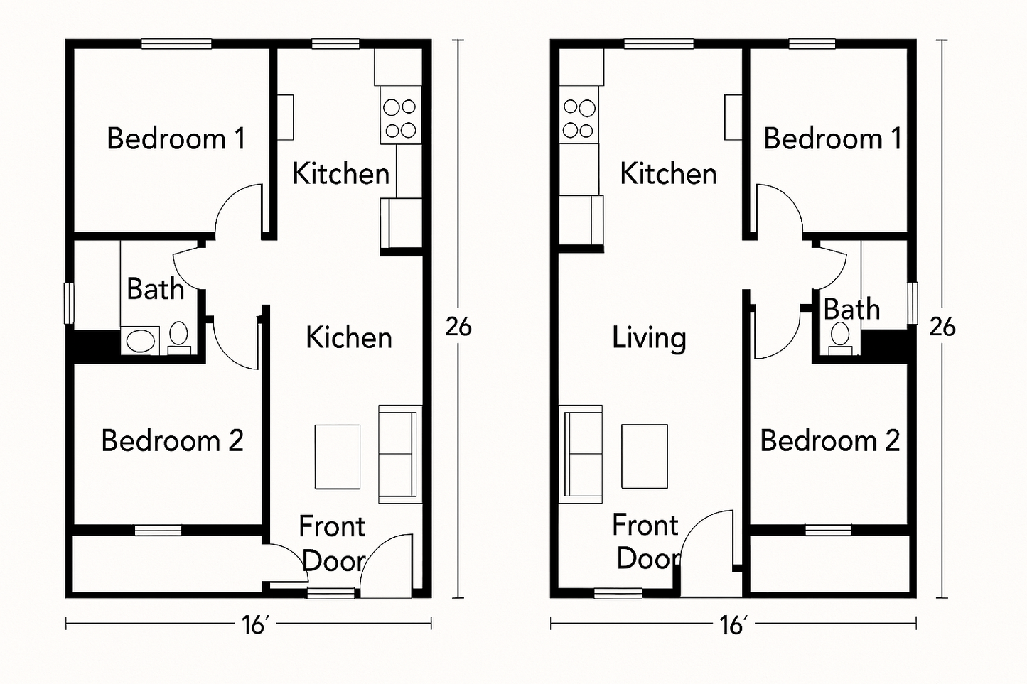 The DUO DUPLEX Cabin (WHITE - BROWN DOORS)