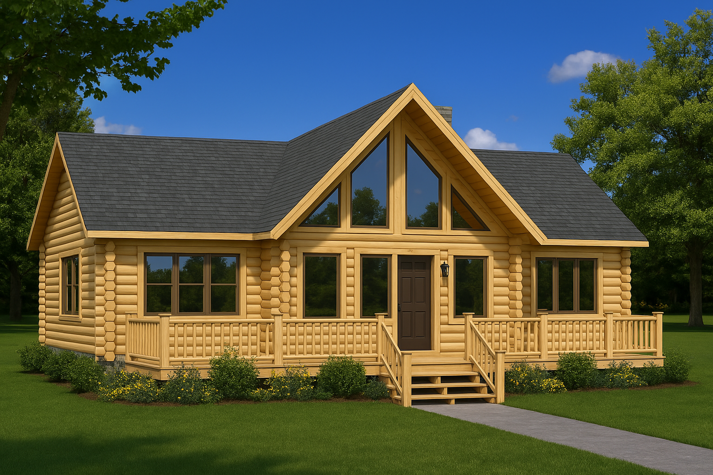 Aqua Lake Log Home Plan - Log Home Kit