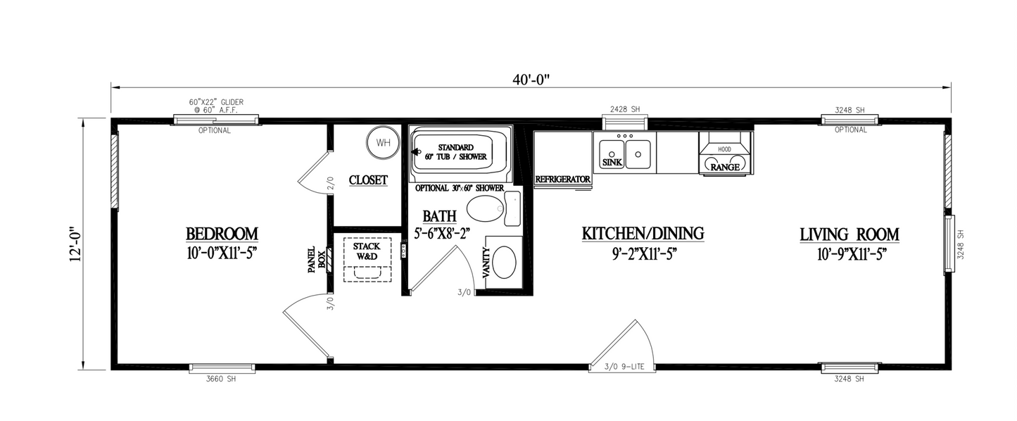 El Poco Loco (1 Bed 1 Bath) 12 by 40