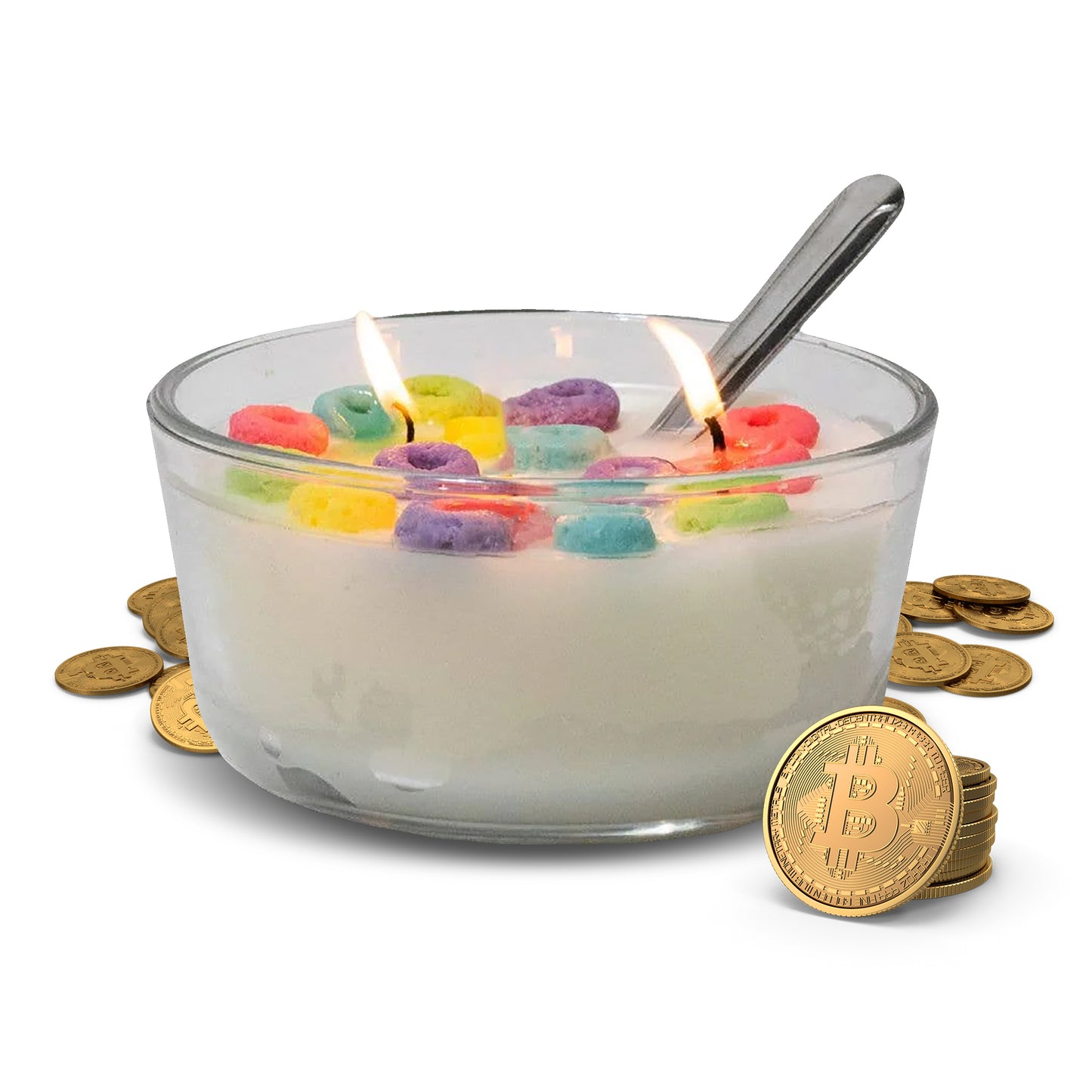 Fruit Loops Crypto Cereal Candle