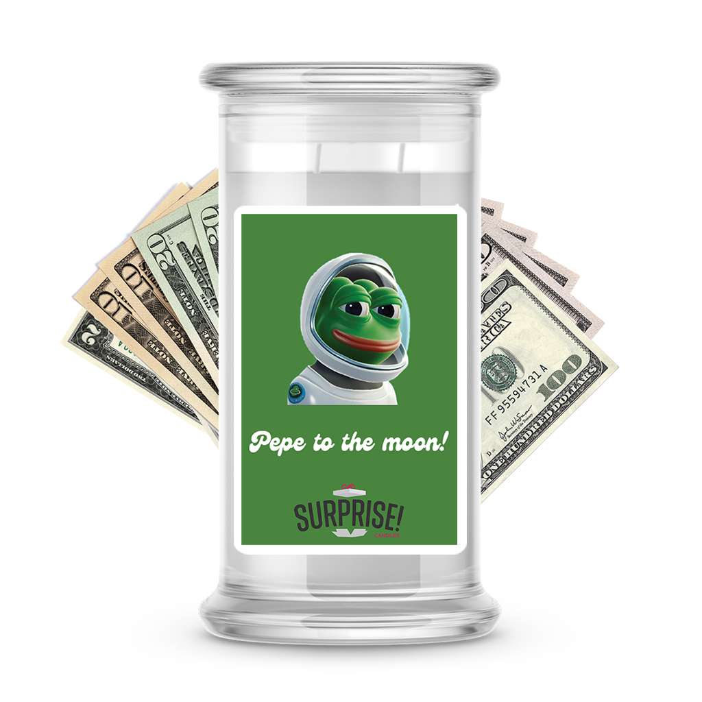Pepe The Frog Meme Cash Money Candle - Pepe To The Moon! (Moonboy) – Amish  Built Cabins