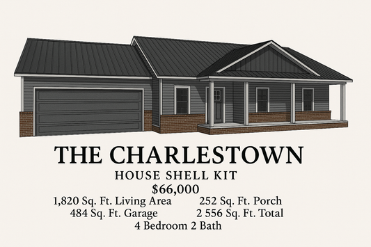 The Charlestown Affordable House Kit (4 bed 2 bath)