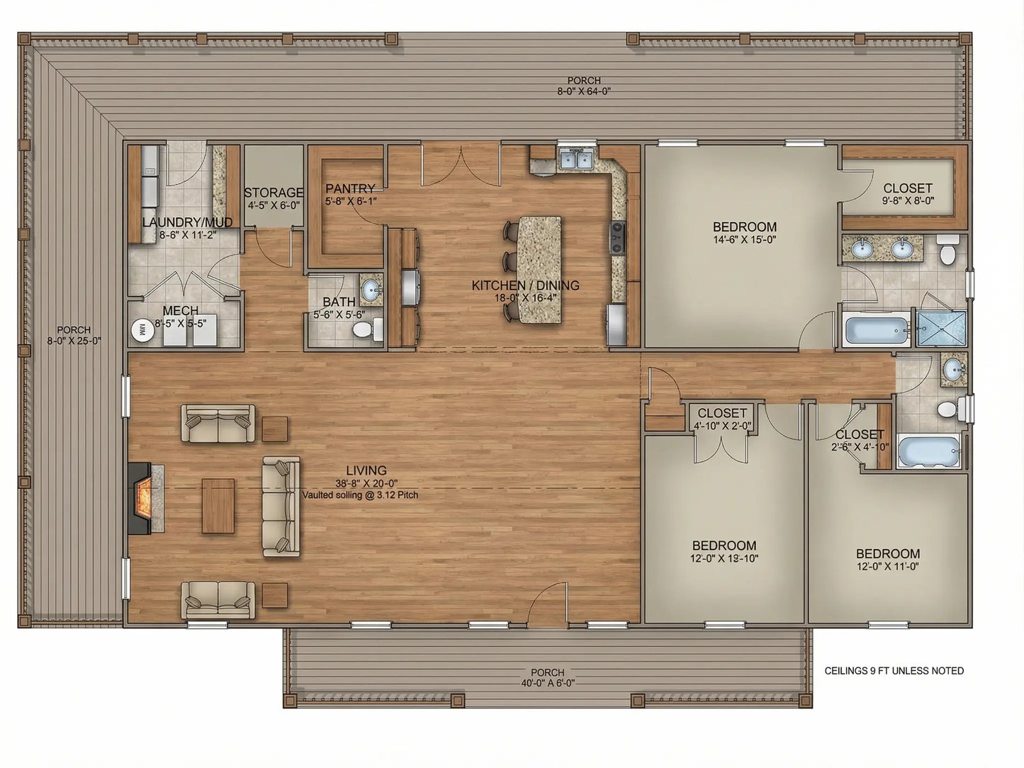 Homestead Haven Affordable House Kit (3 bed 3 bath)