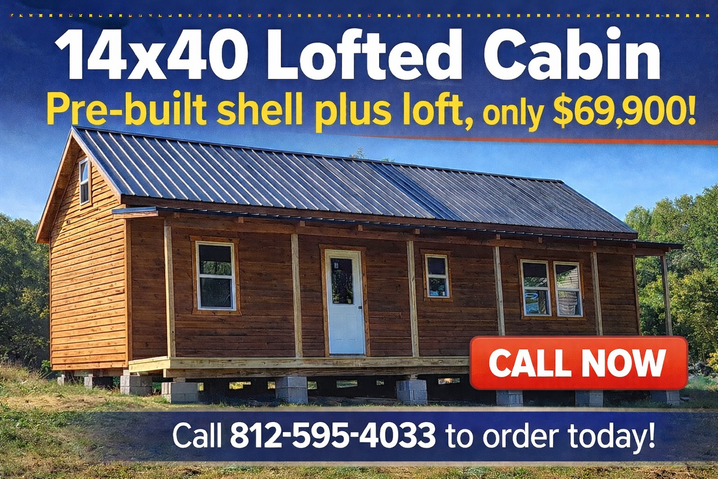 The Lofted Cabin , Pre-Built SHELL