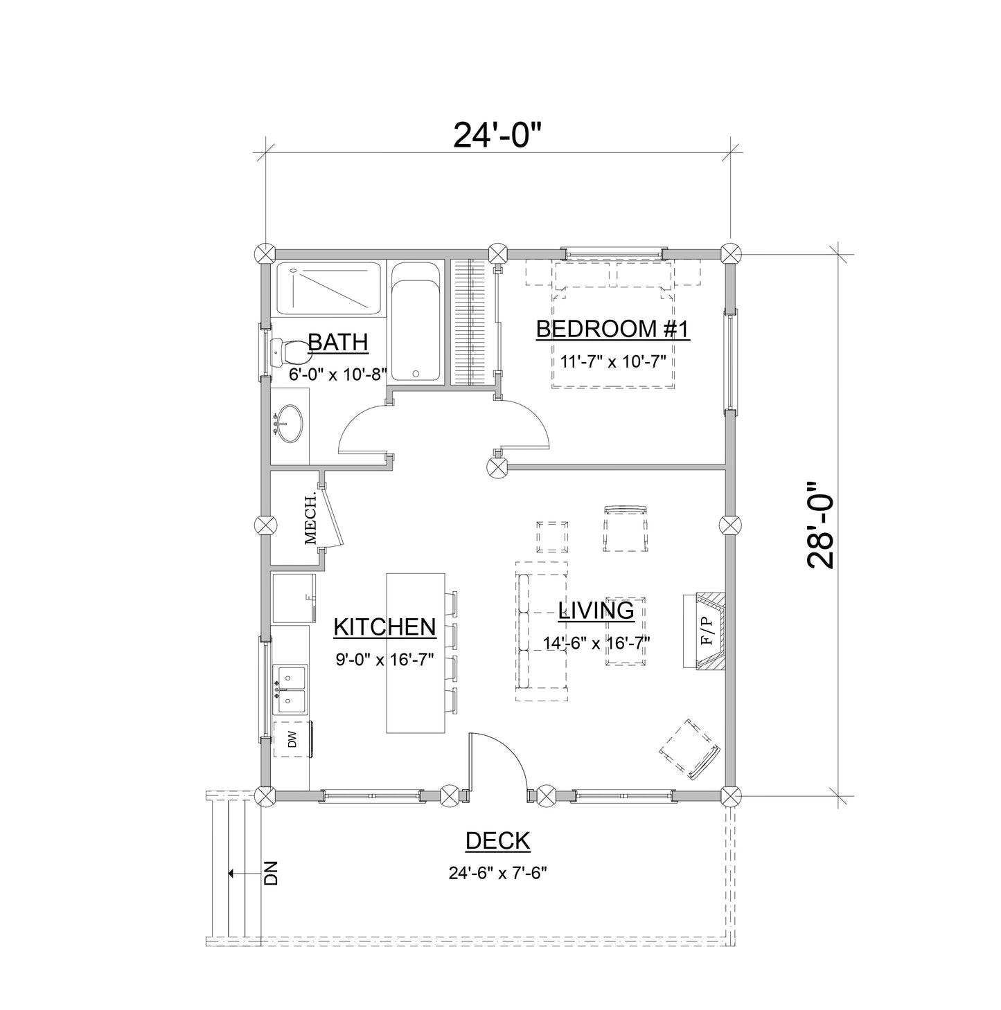 Moose Lodge Cabin Kit (2 sizes offered) - 3 floor plans to choose from.