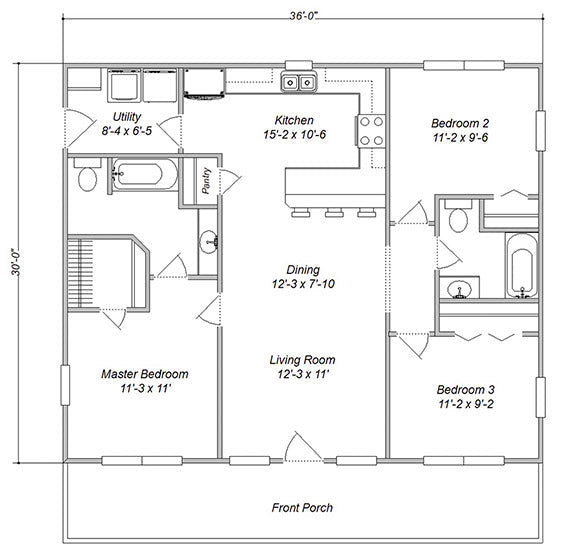 The Countryside Ranch Affordable House Kit