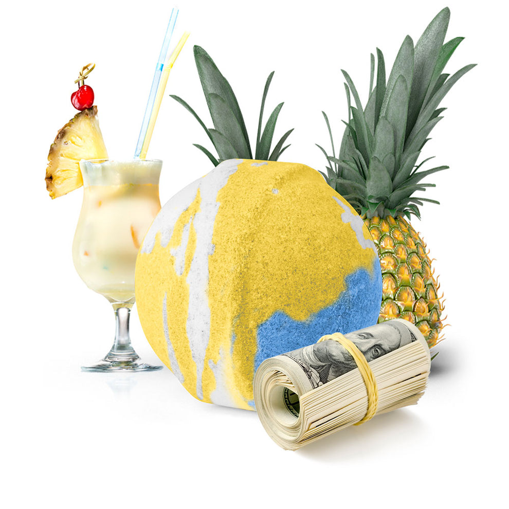 Pina Coladas Cash Bath Bomb — Money Bath Bombs – Amish Built Cabins ...