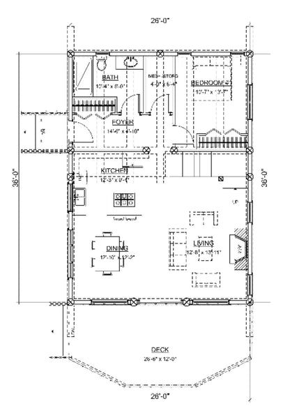 Moose Lodge Cabin Kit (2 sizes offered) - 3 floor plans to choose from.