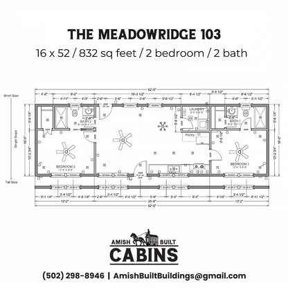 The Meadow Ridge ADU Cabin Series ( NORTH CAROLINA PRICING )