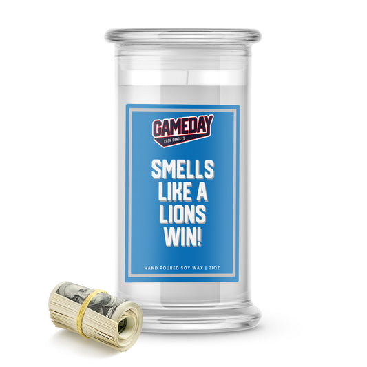 Detroit Lions Game Day Cash Candle