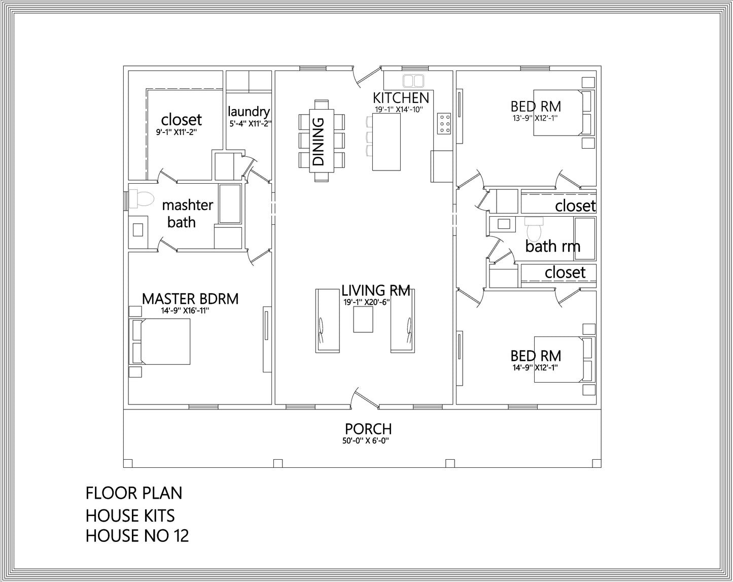 Lily's Lodge Affordable Metal House Kit (3 bed 2 bath 1800 sq feet)