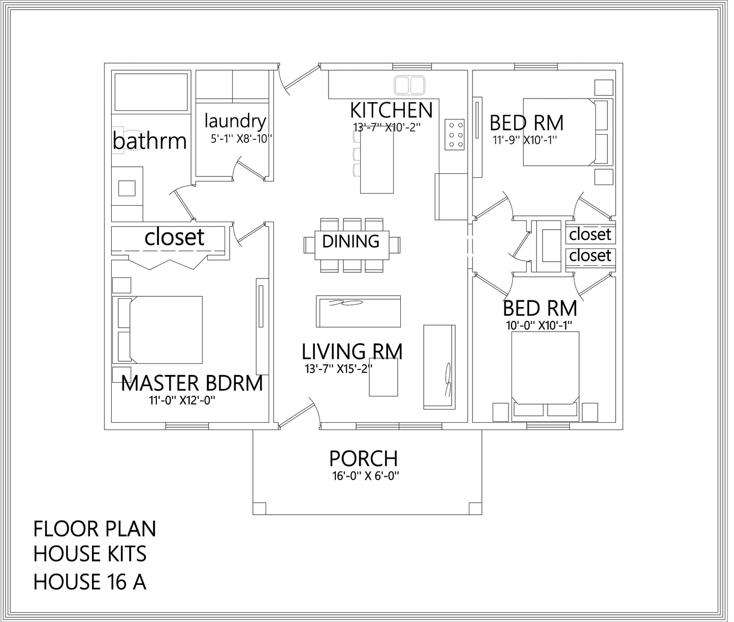 Ivy Retreat Affordable Metal House Kit (3 bed 1 bath 936 sq feet)