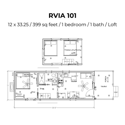 Modern RV Park Model Cottage (RVIA certified) (IOWA PRICING)