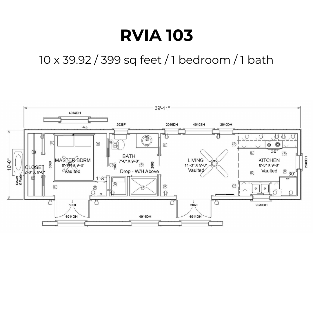 Modern RV Park Model Cottage (RVIA certified) (ARIZONA PRICING)