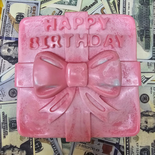 Giant Happy Birthday Birthday Cake Shaped Cash Wax Melt