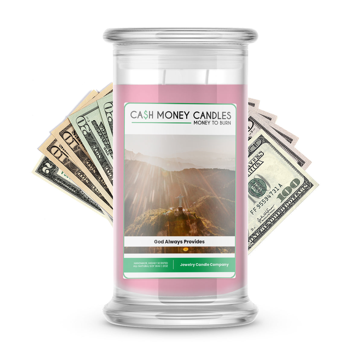 God Always Provides Cash Candle