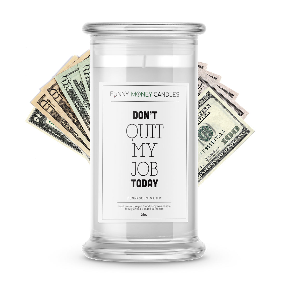 Don't Quit My Job Today Money Funny Candles