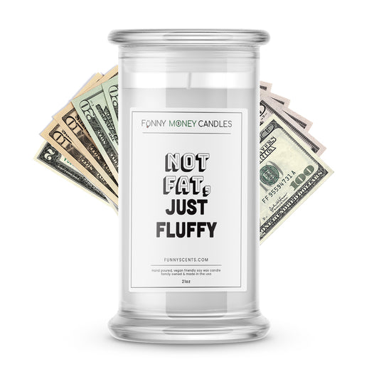 Not Fat, Just Fluffy Money Funny Candles
