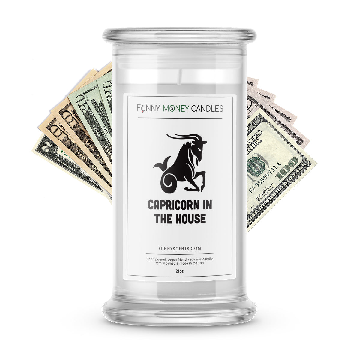 Capricorn in The House Money Funny Candles – Amish Built Cabins