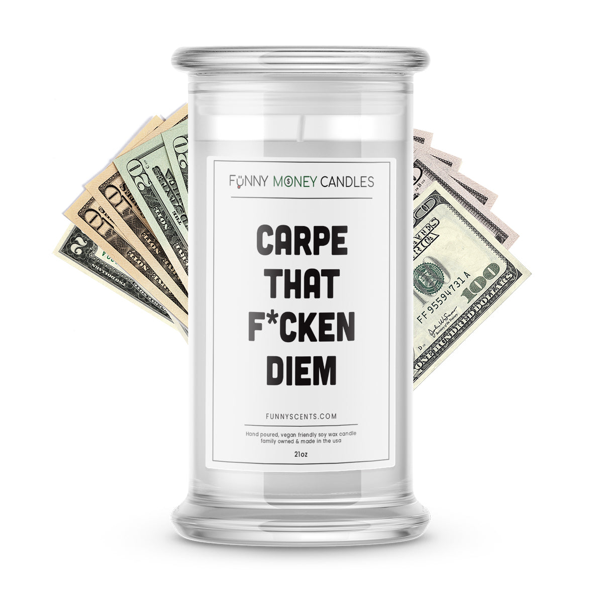 Carpe That F*cken Diem Money Funny Candles