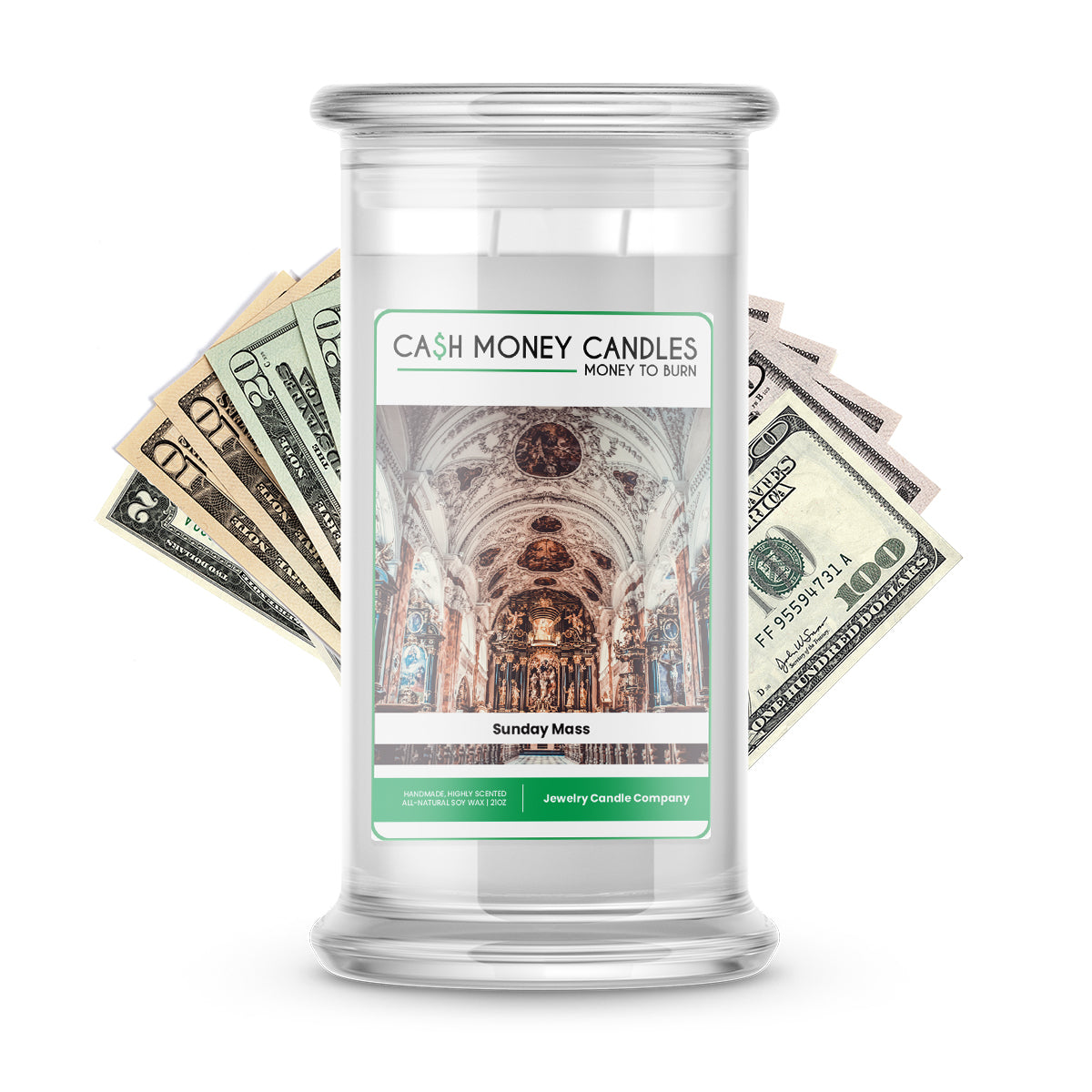 Sunday Mass Cash Candle