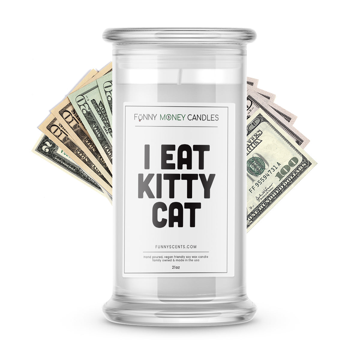 I Eat Kitty Cat Money Funny Candles