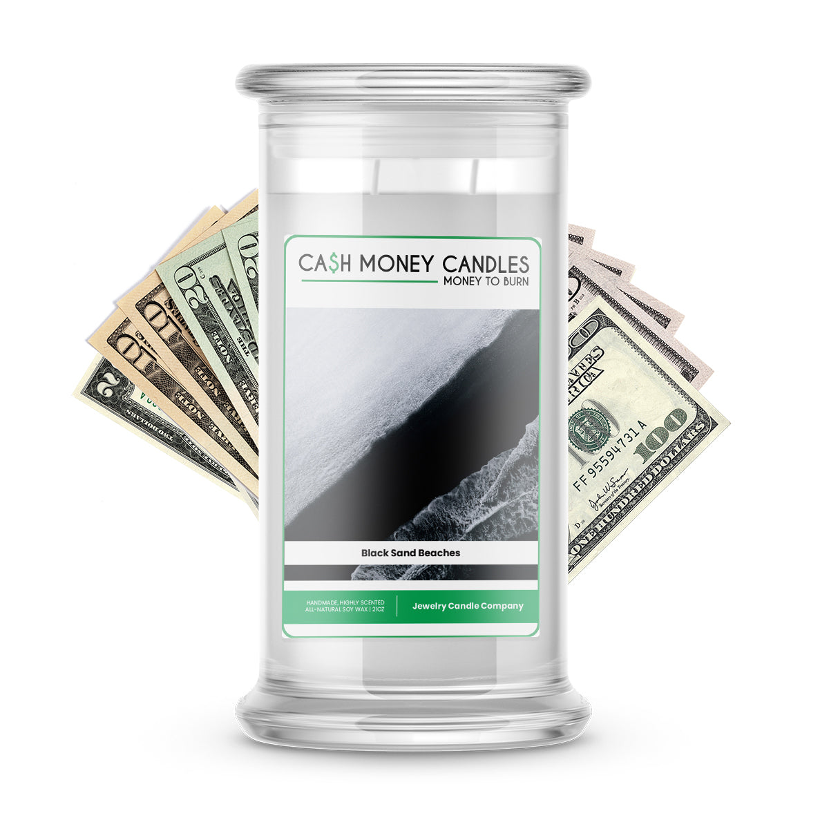 Black Sand Beaches Cash Candle