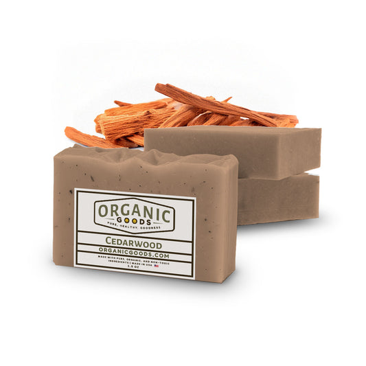 Cedarwood Scented Organic Bar Soap – 4 oz