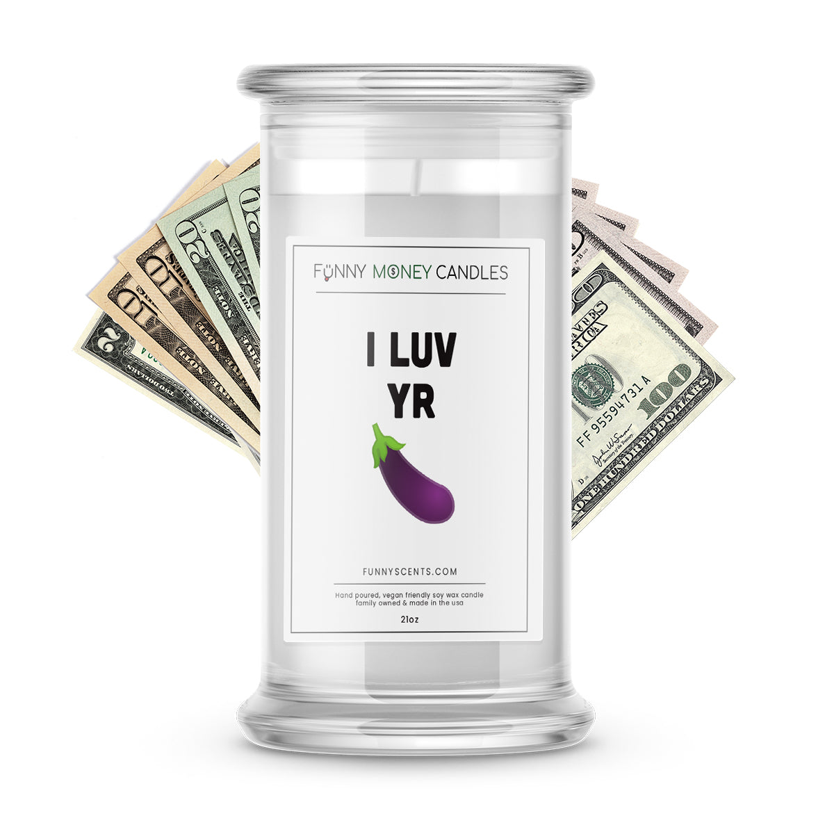 I Luv Yr Dick Money Funny Candles