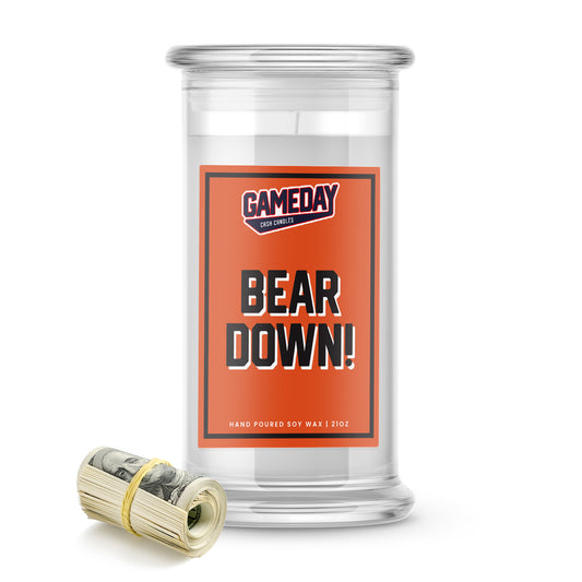 Chicago Bears BEAR DOWN! Cash Candle