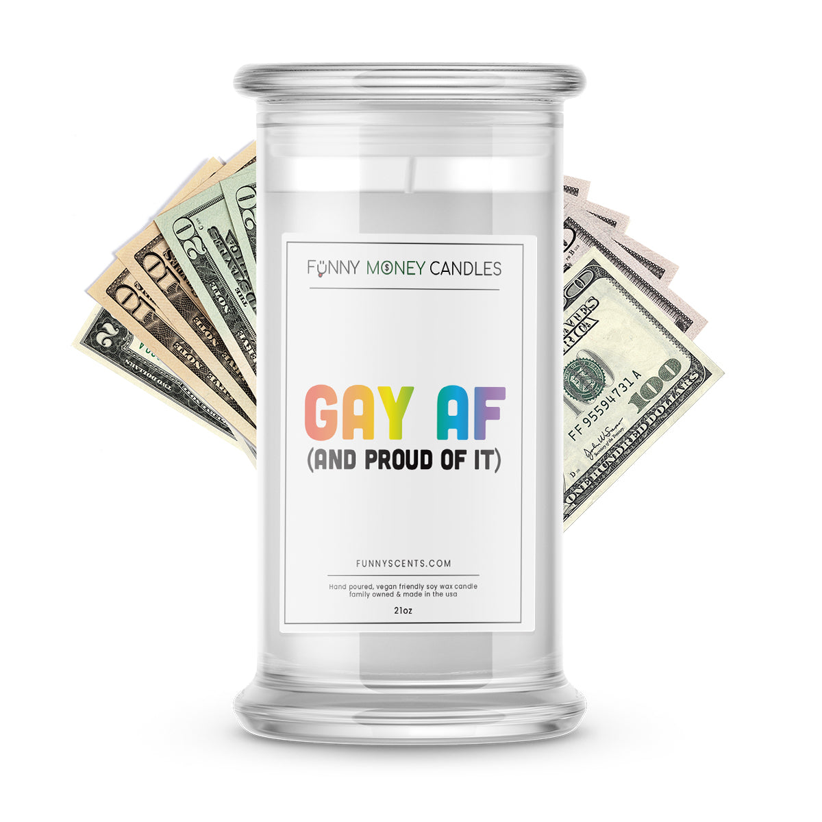 Gay AF(and Proud of it) Money Funny Candles