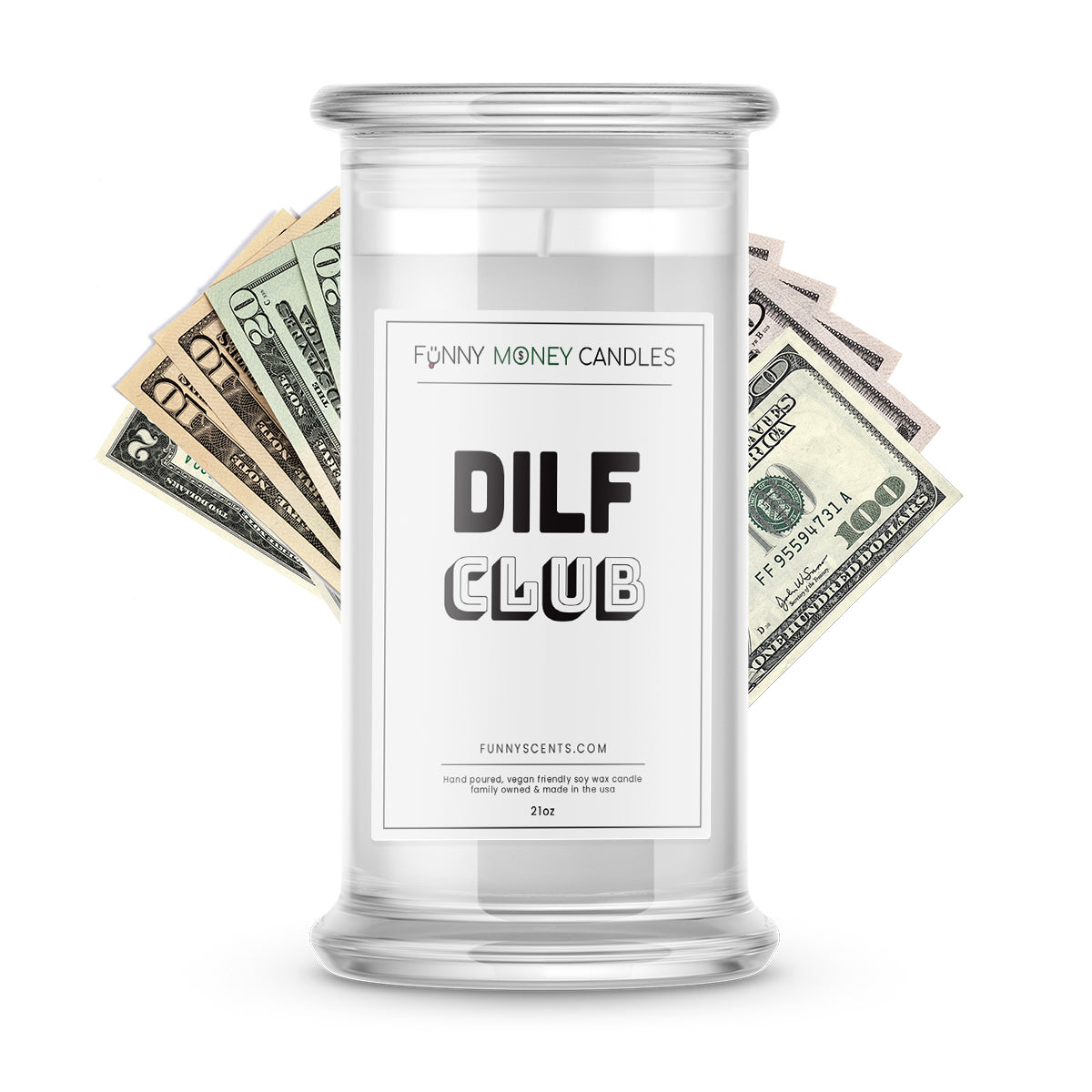 DILF Club Money Funny Candles