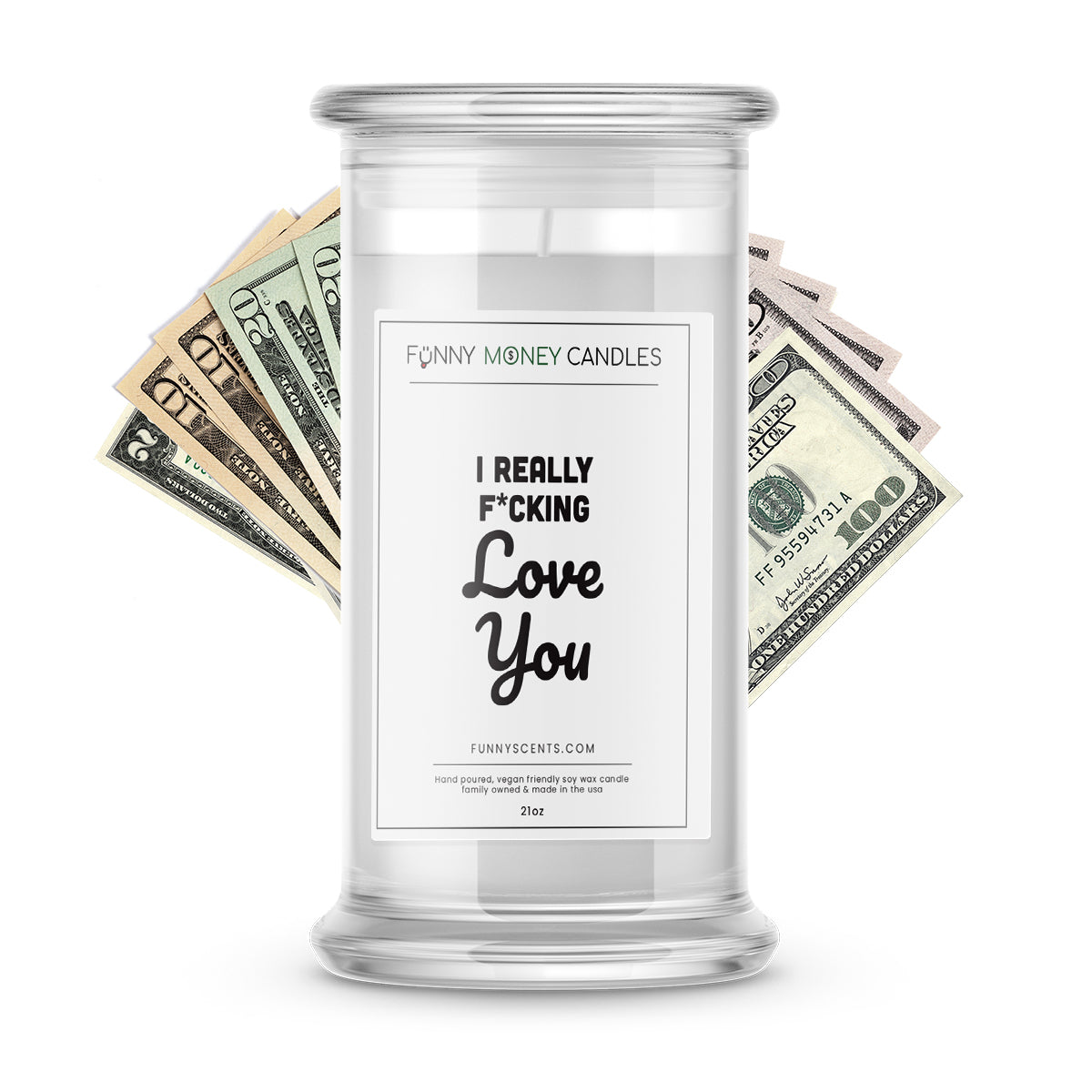 I Really F*cking Love You Money Funny Candles
