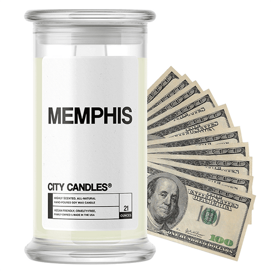 Memphis | City Cash Candle®-City Cash Candles®-The Official Website of Jewelry Candles - Find Jewelry In Candles!