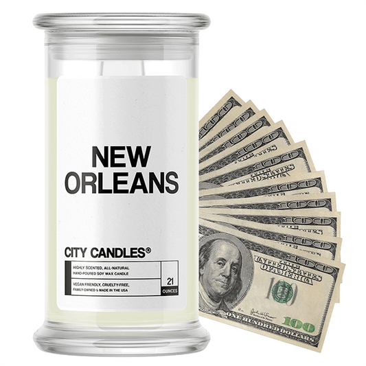 New Orleans | City Cash Candle®-City Cash Candles®-The Official Website of Jewelry Candles - Find Jewelry In Candles!