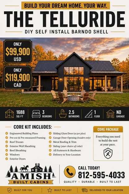 The Telluride Barndominium Kit