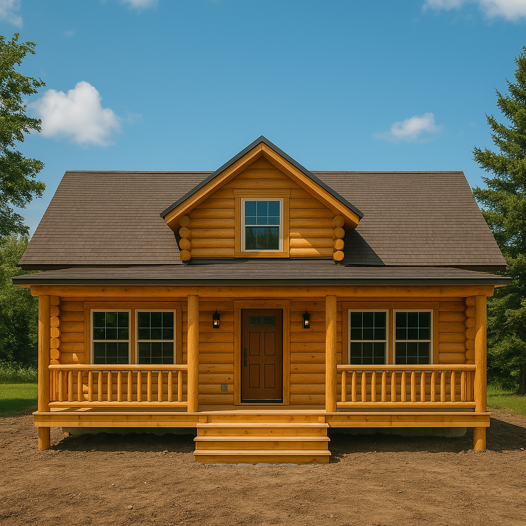 The Bourbon Log Home Plan - Log Home Kit – Amish Built Cabins | Modular ...