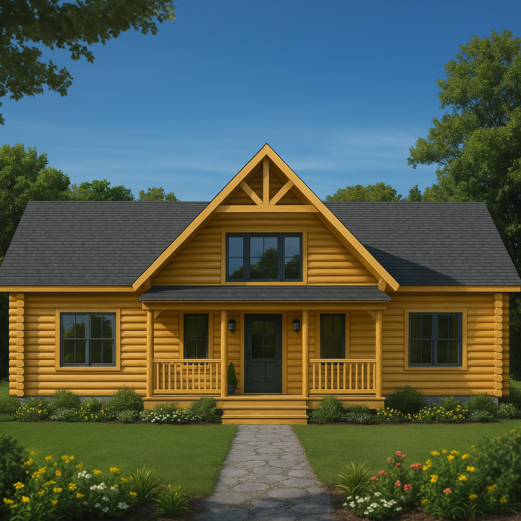The Lake Huron Log Home Plan - Log Home Kit