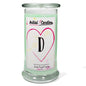 Letter D Initial Candles-Initial Candles-The Official Website of Jewelry Candles - Find Jewelry In Candles!