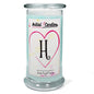 Letter H Initial Candles-Initial Candles-The Official Website of Jewelry Candles - Find Jewelry In Candles!