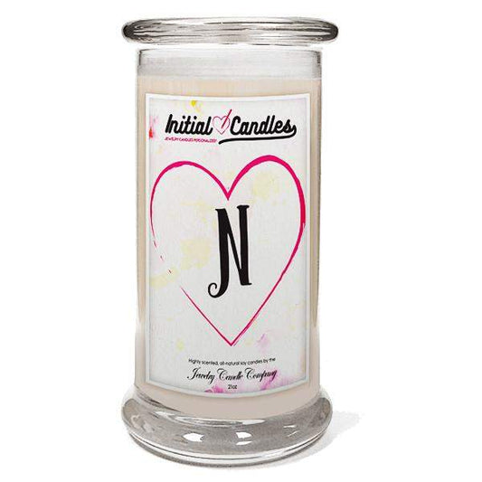 Letter N Initial Candles-Initial Candles-The Official Website of Jewelry Candles - Find Jewelry In Candles!