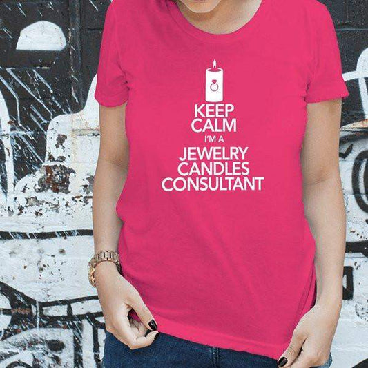 White On Hot Pink Keep Calm Short-Sleeve Shirt - Jewelry Clothing-Jewelry Apparel-The Official Website of Jewelry Candles - Find Jewelry In Candles!