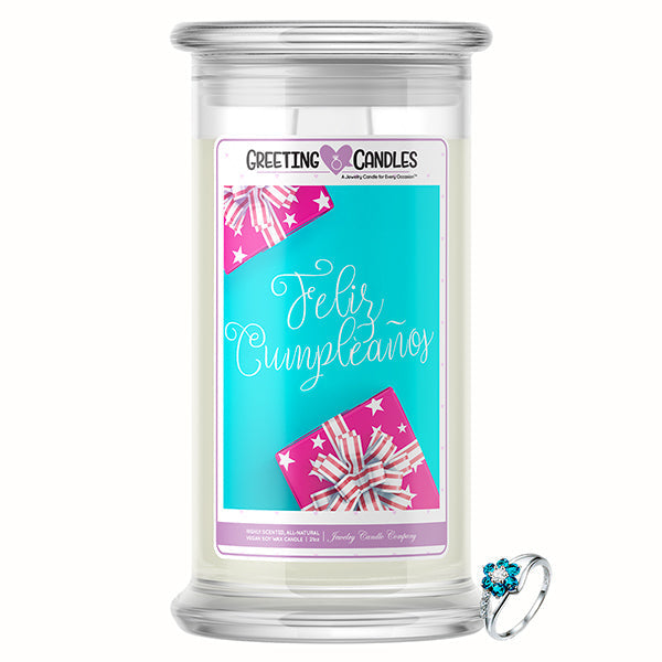 Feliz Cumpleaños Jewelry Greeting Candle