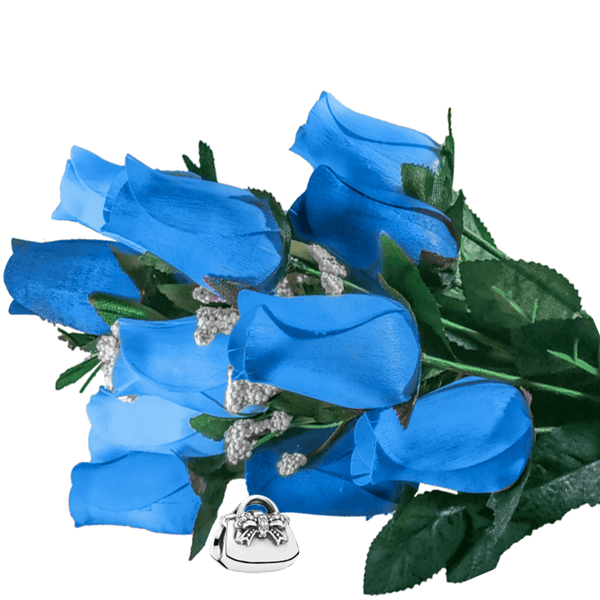 Baby Blue Bouquet Charm Roses – Amish Built Cabins