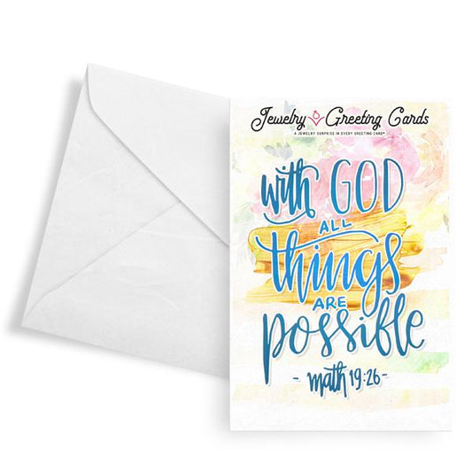 "With God, All Things Are Possible" - Matthew 19:26 | Jewelry Greeting Cards®-Jewelry Greeting Cards-The Official Website of Jewelry Candles - Find Jewelry In Candles!