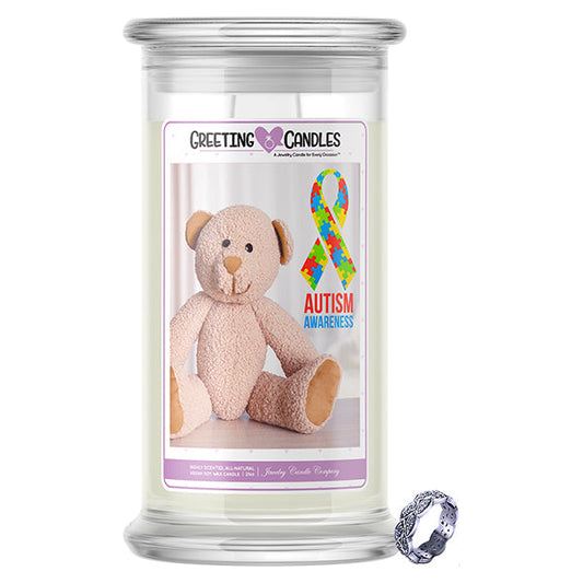 Autism Awareness Jewelry Greeting Candle