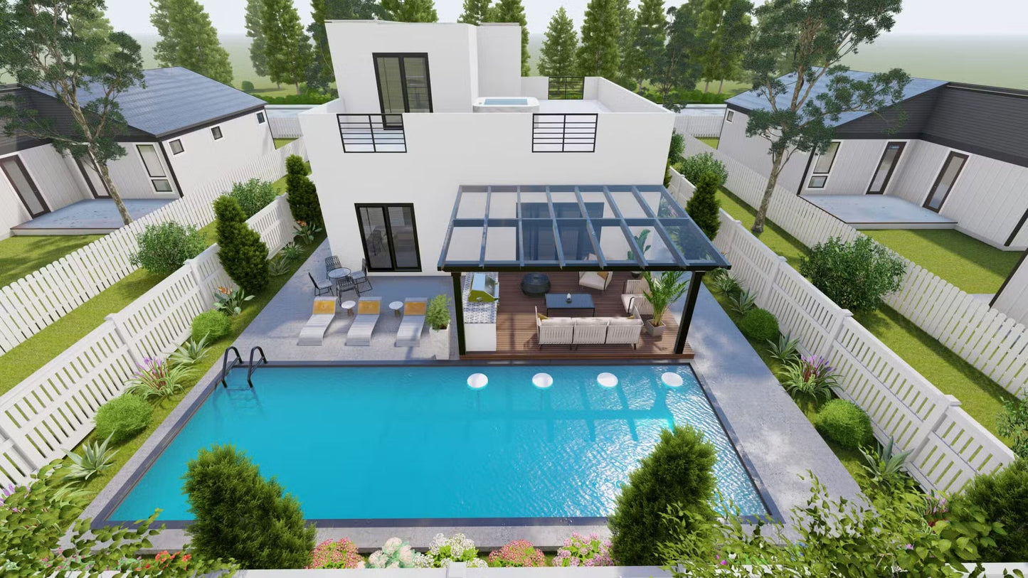 The Aquamarine Steel House Kit